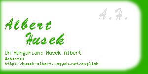 albert husek business card